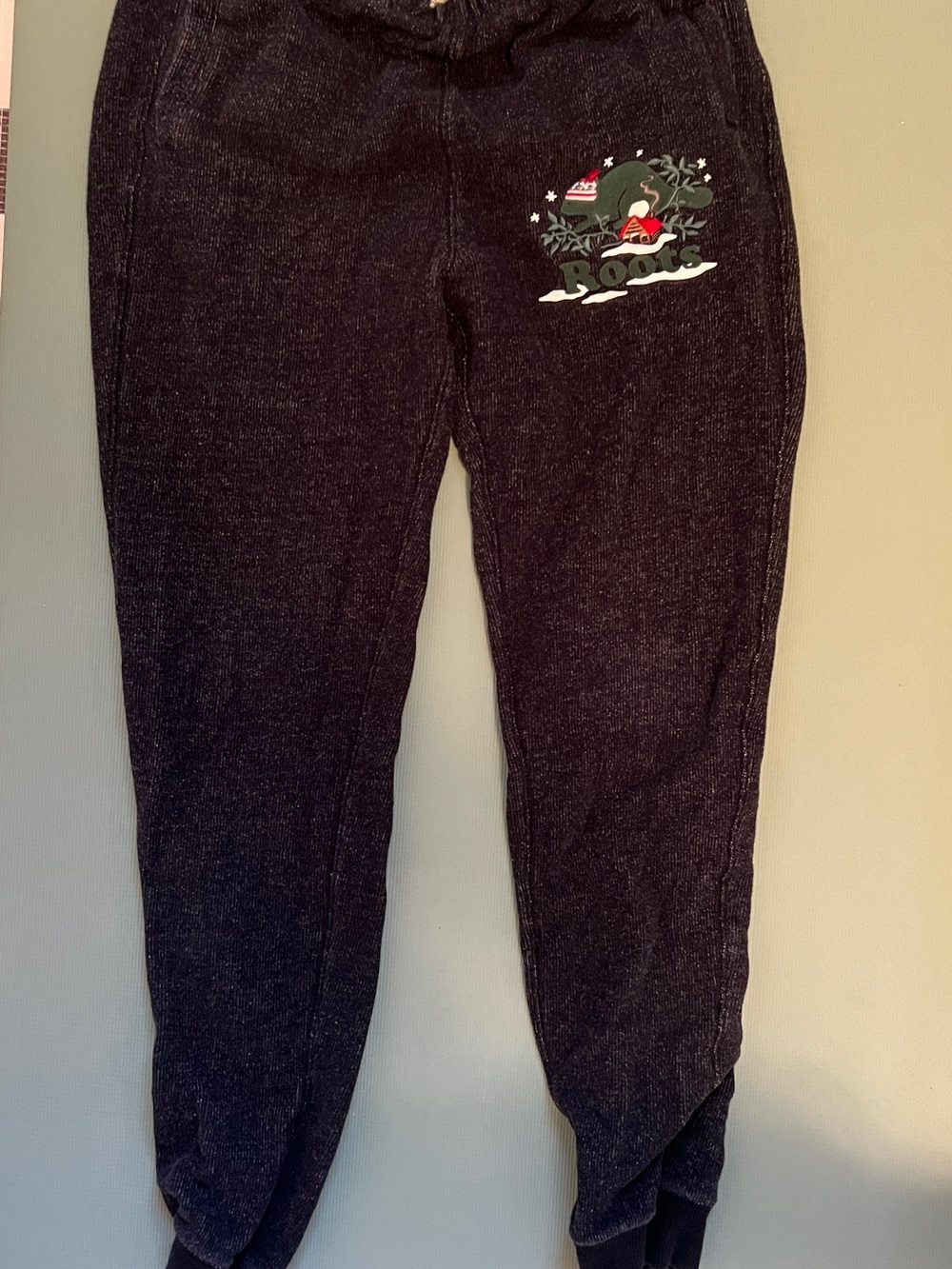 Roots Black Jeggings with Graphic Logo